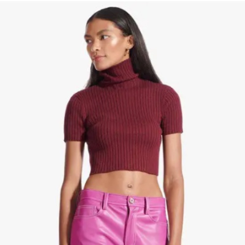 STAUD Lilou Top Bordeaux - Burgundy